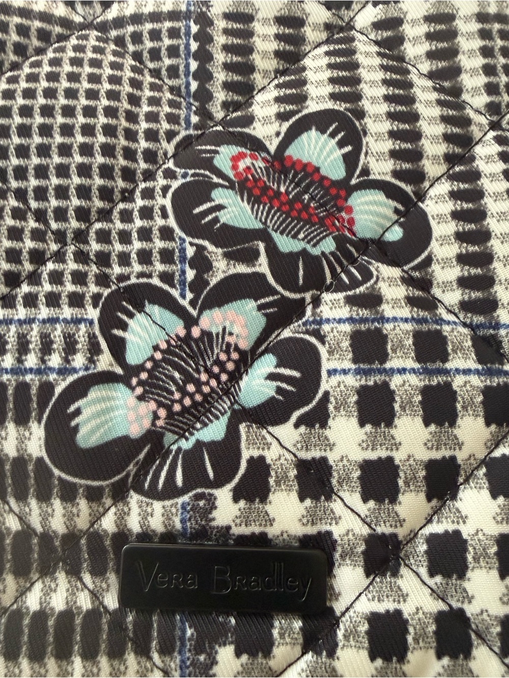 Vera Bradley RFID On The Go Wristlet Wallet in Bedford Plaid Floral Quilted - Picture 3 of 6